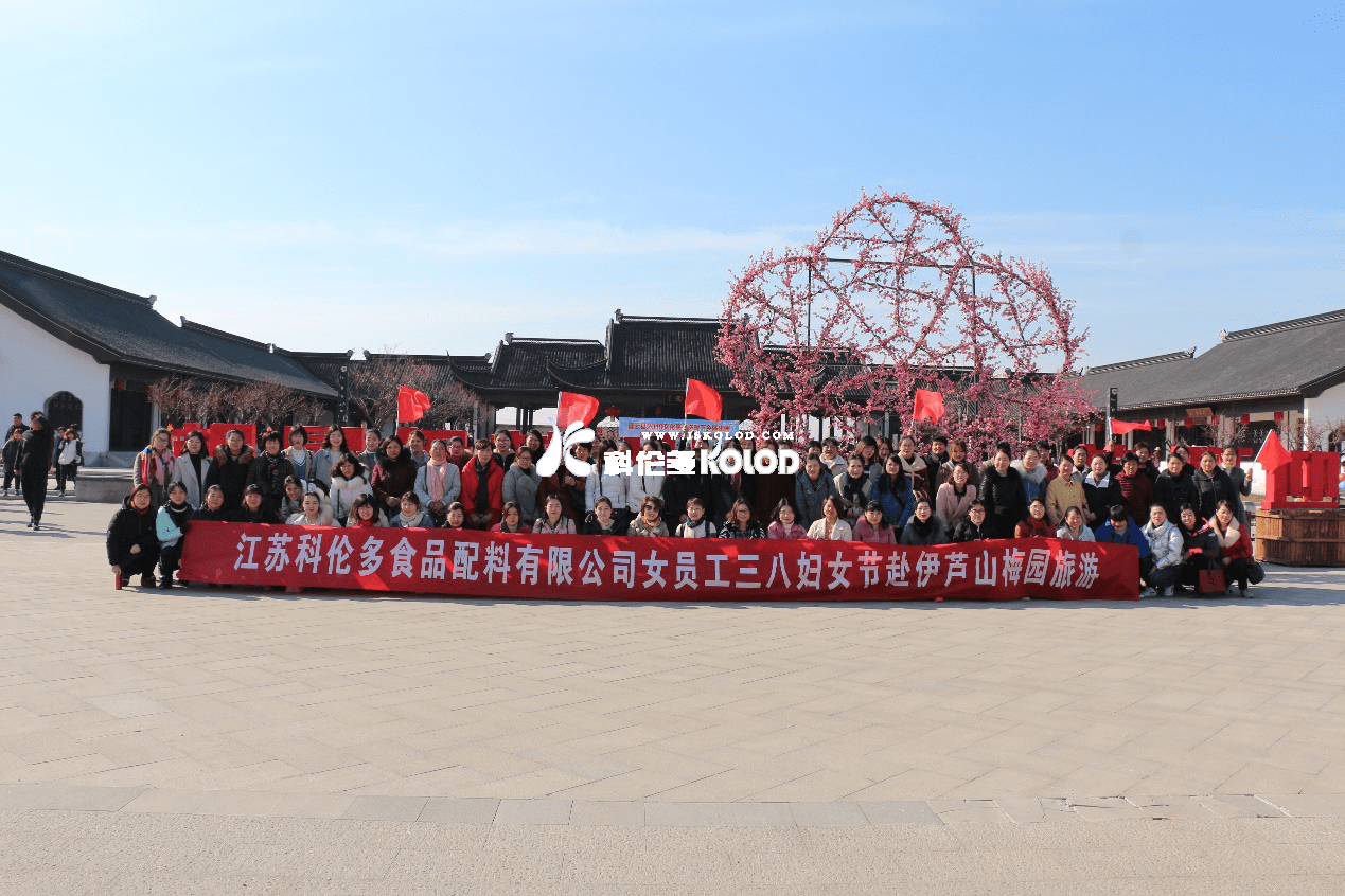 煙花三月梅花開(kāi)，“三八”佳節笑開(kāi)懷 （江蘇科倫多“三八節”組織女工赴伊蘆山梅園旅游紀實(shí)）